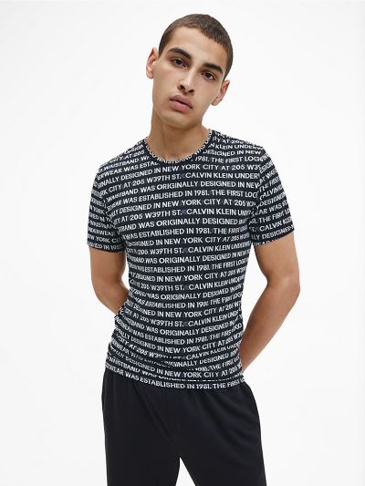 Calvin Klein Ruhák HU176292 | Calvin Klein CK One Férfi Lounge Póló Fekete